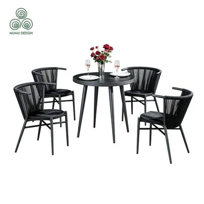 Bwrdd Cylch Patio a Chadeiriau